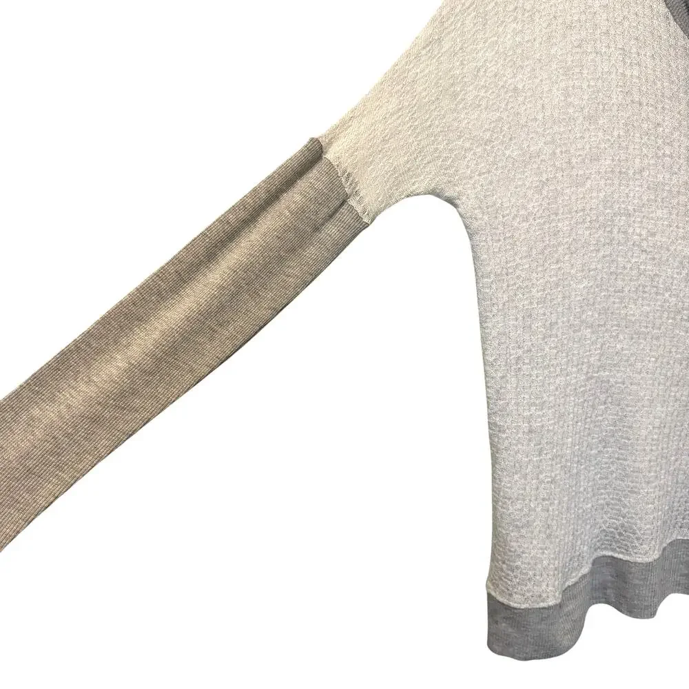 Anthropologie Saturday Sunday Waffle Cowlneck Pullover Top Small